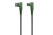 USB-kabel - Hune Hiedra Braided 90° USB Cable Type A to Type C 1.2m - Forest Green - AT-ACC-CA-382