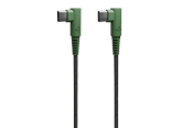 USB-kabel - Hune Hiedra Braided 90° USB Cable Type C to Type C 1.2m - Forest Green - AT-ACC-CA-363