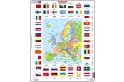 Puzzels - Larsen Puzzles Puzzle Map/flag - Europe - 70 pieces Maxi (36.5x28.5 cm) 2D Puzzels - KL1