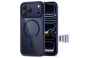 Mobiel - Covers & Cases - Tech-Protect Magpeak Magsafe CC Case for iPhone 17 Pro Max - Clear and Navy Blue - 5906302333844