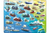 Puzzels - Larsen Puzzles Puzzle Historical Vehicles 1783-1939 - 54 pieces Maxi (36.5x28.5 cm) Vloer - HL7