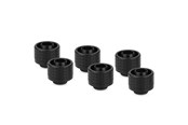 Doe-het-zelf waterkoeling - Thermal Grizzly DeltaMate Fitting - ST16 Black (6 - TG-DM-FIT-6001