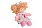 Pop, teddybeer en materiaal - Bigjigs Fabric Doll Poppy - 28cm - BJD005