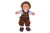 Pop, teddybeer en materiaal - Bigjigs Fabric Doll Jack - 28cm - BJD045