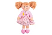 Pop, teddybeer en materiaal - Bigjigs Fabric Doll Ella - 35cm - BJD061