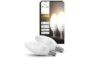 Smart Home - Philips Hue B39 Candle - E14 bulb - White - 2 pack - 929004295902