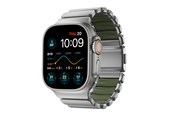 Smartwatch - Accessoires - Nomad Stratos Band Natural Titanium Forest Green FKM - Apple Watch 45/46/49mm - NM009568858