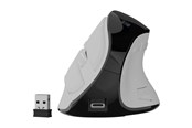 Muis - Natec EUPHONIE PRO - vertical mouse - 2.4 GHz Bluetooth 5.0 USB - white - Vertical mouse - Optisch - 9 knoppen - Wit - NMY-2378