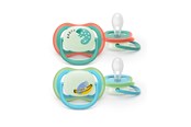 Babyspullen - Philips Avent Ultra Air Nighttime SCF376 - pacifier set - 2 pcs - SCF376/28