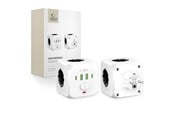 Mobiel - Adapters & Opladers - Tech-Protect PCL3x4 power strip 2x USB-A 2x USB-C 3x AC Type Schuko - white - 5906302372096