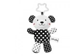 Speelgoed voor baby's - Akuku Plush hanging toy black/white BEAR - A0470
