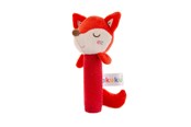 Speelgoed voor baby's - Akuku Soft plush rattle/squeaker Fox - A0643