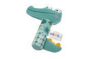 Speelgoed voor baby's - Akuku Soft plush rattle/squeaker Crocodile - A0644