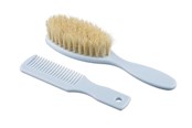 Babyspullen - Akuku Comb and brush with natural bristle BLUE - A0457