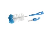 Babyspullen - Akuku Bottle cups and nipple brush with sponge BLUE - A0574