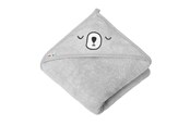 Babyspullen - Akuku Baby hooded towel 100x100 cm / grey - A0662