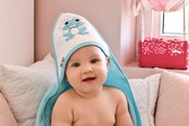 Babyspullen - Akuku Baby hooded towel 100 x 100 cm FROG - A1256