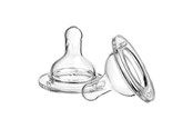 Babyspullen - Akuku Silicone teats for wide neck bottle (2pcs) 3m+ - A0120