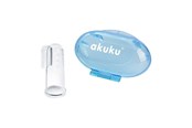 Babyspullen - Akuku Silicone toothbrush and gums massager in case BLUE - A0263