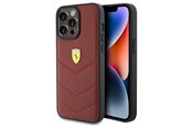 Mobiel - Covers & Cases - Ferrari Leather Stitched Lines case for iPhone 15 Pro Max - Red - 3666339181178