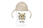 Babyspullen - Akuku Cup with flip-top straw 300 ml / OWL - A0204