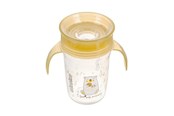 Babyspullen - Akuku Non-spill cup 360° 240 ml with dual handle yellow - A0670