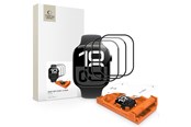 Mobiel - Beschermend glas - Tech-Protect Easy Set Flex+ 3-Pack Tempered Glass for Apple Watch 40mm - Black - 5906302336128