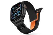 Smartwatch - Accessoires - Tech-Protect Nylon Elite Strap for Apple Watch 44 / 45 / 46 / 49 mm - Black & Orange - 5906302339945