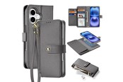 Mobiel - Covers & Cases - Dux Ducis Lava Leather Case for iPhone 16 - Grey - 6934913004913