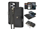 Mobiel - Covers & Cases - Dux Ducis Lava Leather Case for iPhone 16 Pro Max - Black - 6934913004999