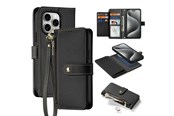 Mobiel - Covers & Cases - Dux Ducis Lava Leather Case for iPhone 15 Pro Max - Black - 6971824163186