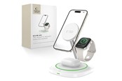 Mobiel - Adapters & Opladers - Tech-Protect QI15W-A46 3in1 Magnetic MagSafe Inductive Charger - White - 5906302361007