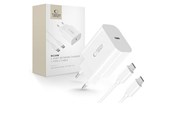 Mobiel - Adapters & Opladers - Tech-Protect NC20W PD20W USB-C AC Charger with USB-C Cable - White - 5906302361588