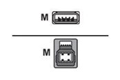 USB-kabel - Alcasa electronik Good Connections - USB cable - USB Type A to USB Type B - 3 m - 2710-S03