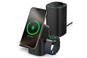 Mobiel - Adapters & Opladers - Spigen Essential EF223MS 3-in-1 QI2 Wireless Charger - Black - 28434-0