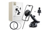 Mobiel - Adapters & Opladers - Tech-Protect mm15W-V5 Magnetic MagSafe Car Mount for Cockpit / Windshield / Air Vent - Black - 5906302361045