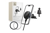Mobiel - Adapters & Opladers - Tech-Protect mm15W-V5 Magnetic MagSafe Car Mount for Air Vent / CD Slot - Black - 5906302361083