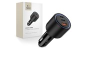 Mobiel - Adapters & Opladers - Tech-Protect CC04 3-port PD130W car charger - black - 5906302361694