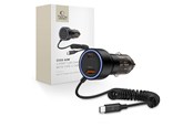 Mobiel - Adapters & Opladers - Tech-Protect CC05 Car Charger 2-Ports PD60W + USB-C Cable - Black - 5906302361717