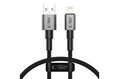 USB-kabel - Tech-Protect Ultraboost DNA USB-A / Lightning Cable 12W/2.4A 25 cm - Grey - 5906302361731