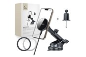 Mobiel - Adapters & Opladers - Tech-Protect mm15W-V10 Magnetic MagSafe Car Mount for Cockpit / Windshield / Air Vent - Black - 5906302362417