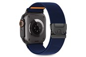 Smartwatch - Accessoires - Tech-Protect Nylon Clasp Strap for Apple Watch 44 / 45 / 46 / 49 mm - Navy Blue - 5906302363032