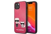 Mobiel - Covers & Cases - Karl Lagerfeld Ikonik Karl&Choupette iPhone 13 mini case - fuchsia - 3666339027254