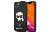 Mobiel - Covers & Cases - Karl Lagerfeld Saffiano Ikonik Karl's Patch Case for iPhone 13 mini - Black - 3666339028176