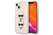 Mobiel - Covers & Cases - Karl Lagerfeld Glitter Karl's & Choupette Head Case for iPhone 13 mini - Gold - 3666339028855
