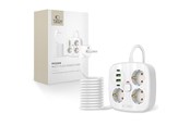 Mobiel - Adapters & Opladers - Tech-Protect PCS3X4 Power Strip 3 AC Outlets 2xUSB-A 2xUSB-C 200 cm - White - 5906302363421