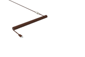 USB-kabel - Xtrfy Cable USB-C to USB-A w. connector Coiled Braided Retro Brown - 6:27-CA-USBC-CON-USBA-CO-BR-BROWN