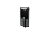 Powerbank - Gembird 20 W Fast charging powerbank with cable Powerbank - Zwart - 10000 mAh - PB10-PD20-LCD-01