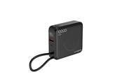 Powerbank - Gembird 20 W Fast charging powerbank Powerbank - Zwart - 10000 mAh - PB10-WPC15-LCD-01