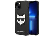 Mobiel - Covers & Cases - Karl Lagerfeld Saffiano Choupette Head Patch Case for iPhone 14 Plus - Black - 3666339076962